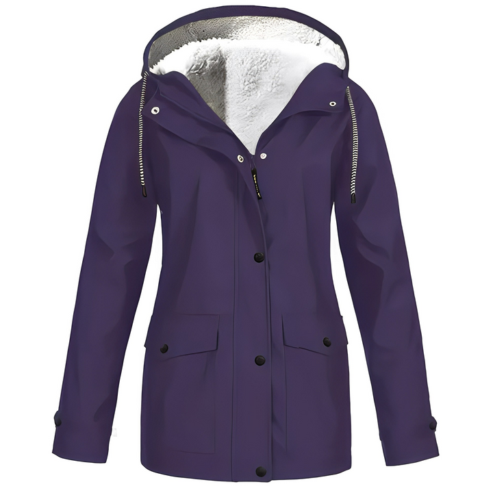 Fleece-Lined Women's Rain Jacket - WarmWarder