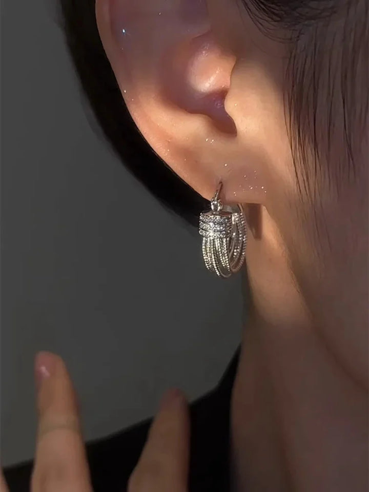 Geometric Layered Earrings – Aria