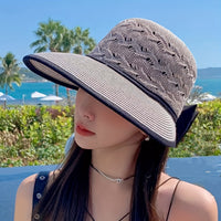 Braided summer hat with bow detail – Norah