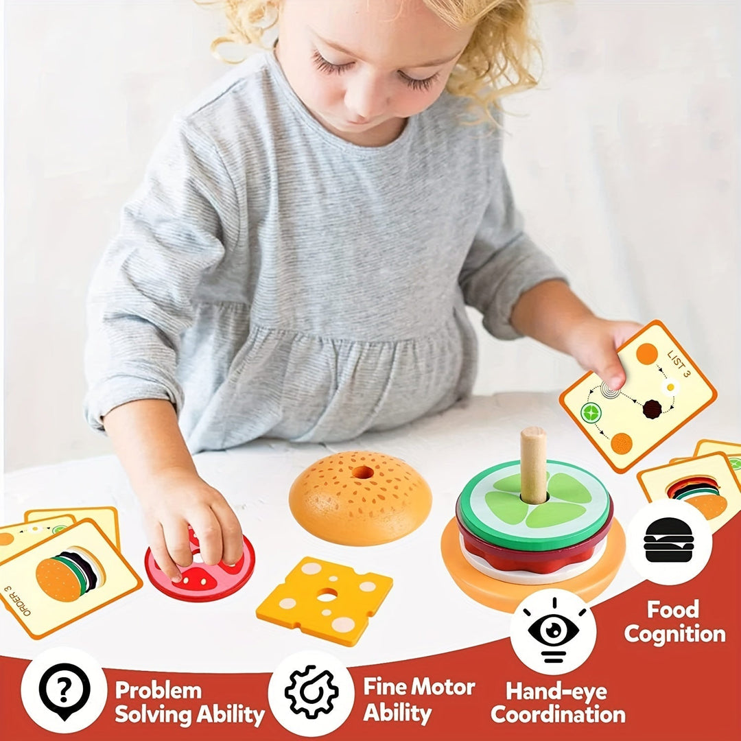Montessori Stacking Toy - Burger Farmer