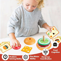 Montessori Stacking Toy - Burger Farmer