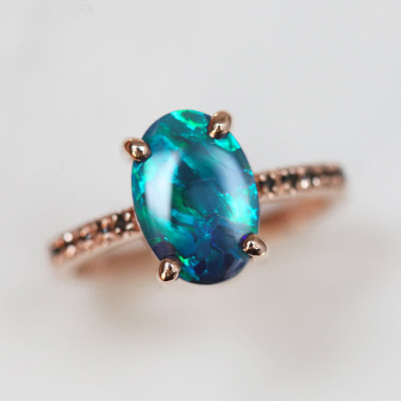 Sapphire and Opal Ring Set (3-piece) – Isabella