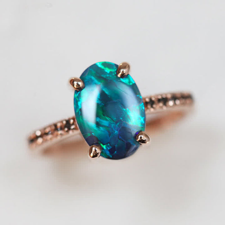 Sapphire and Opal Ring Set (3-piece) – Isabella