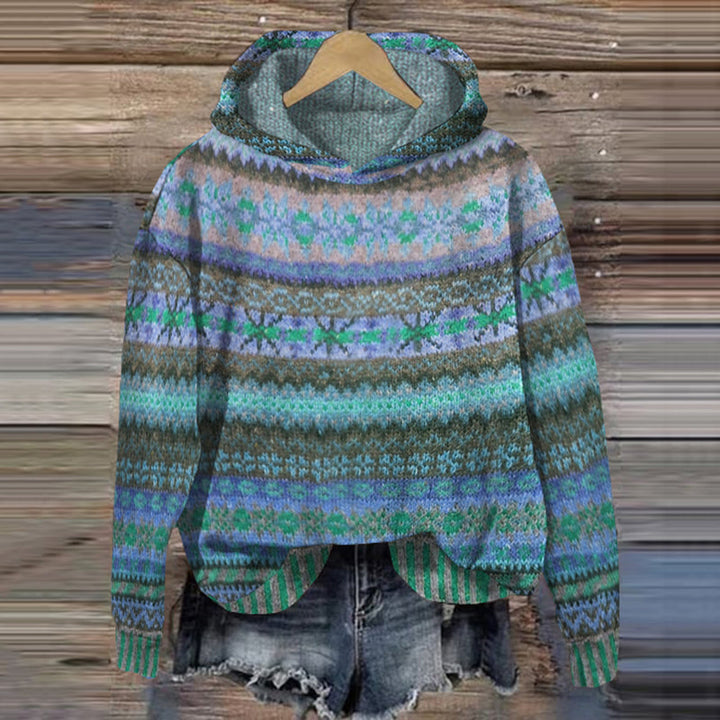 Warm Women's Hoodie with Pattern – Freya