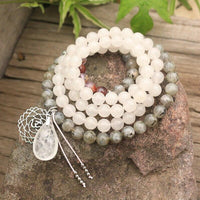 Labradorite, Jade and Amethyst Mala – Seraphine