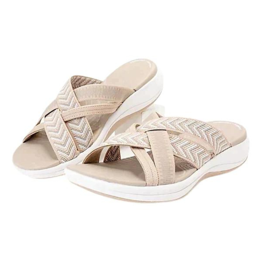 Airy women's slip-ons with shock-absorbing footbed – Lina