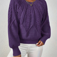 Women's knitted sweater with lantern sleeves – Sanna