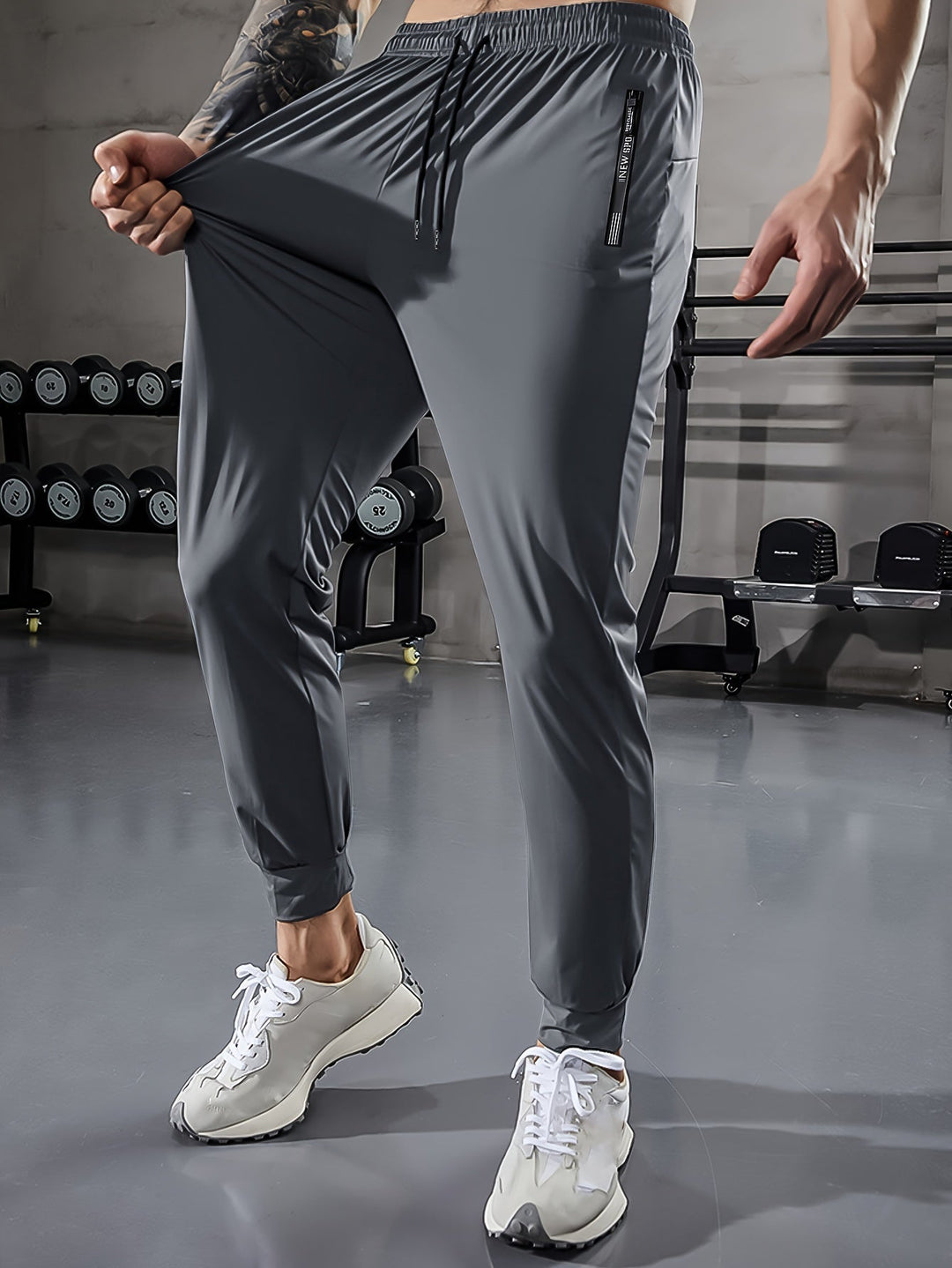 Solid Color Men's Sports Pants with Pockets - Niels