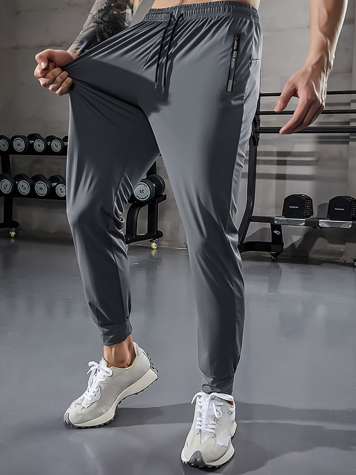Solid Color Men's Sports Pants with Pockets - Niels