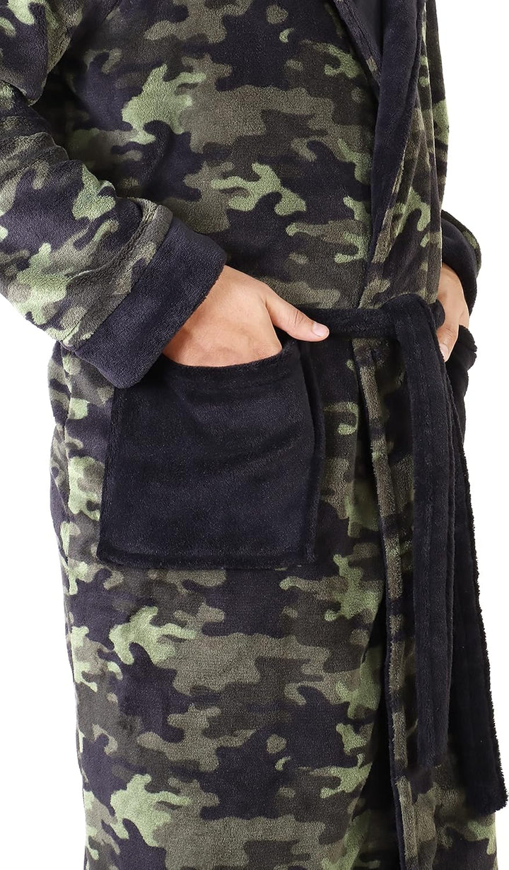 Komfortabel herre fleece badekåbe - Harry