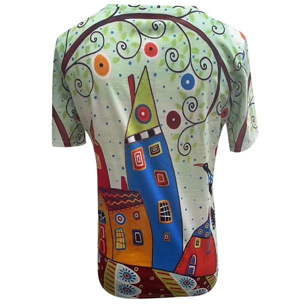 Let dame T-shirt med print til hverdag og ferie - SommerSjov
