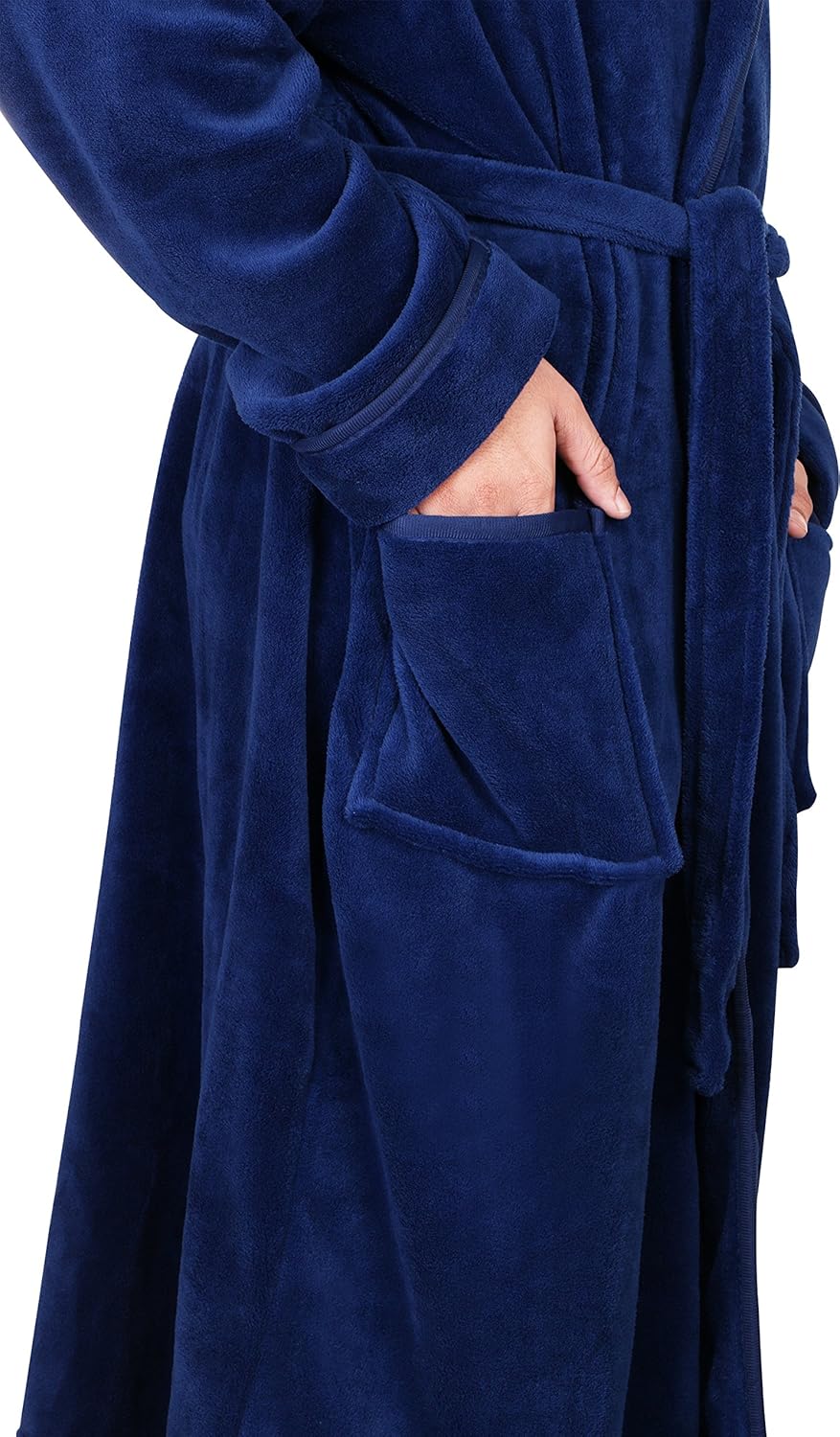Komfortabel herre fleece badekåbe - Harry