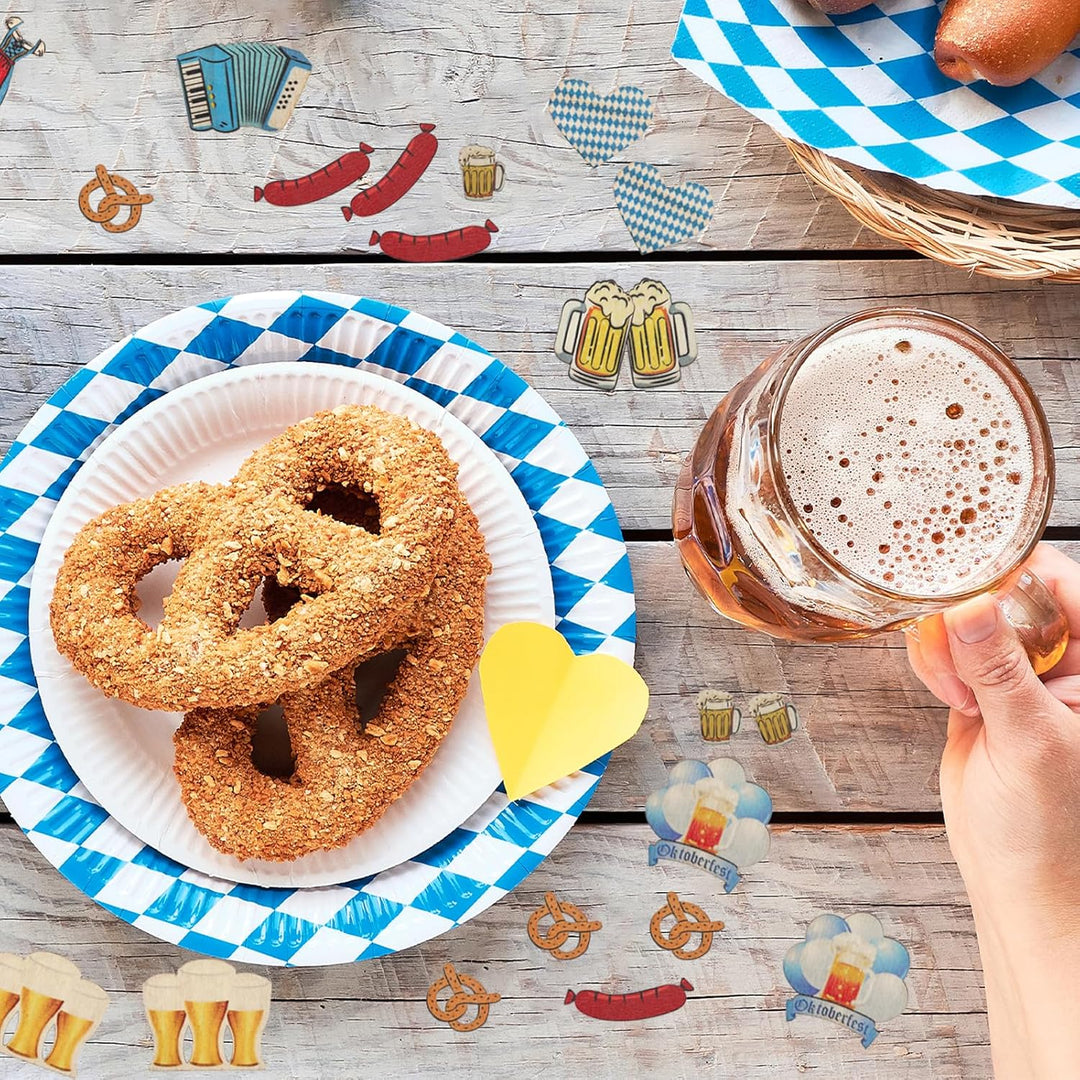 Decoración de madera Oktoberfest (set de 100) – Confeti Wiesn Oktoberfest 2025