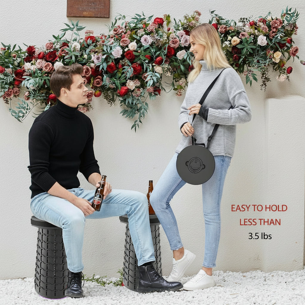Kollapsible Hocker mit Polster – SitMax