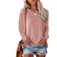 Women's long-sleeve shirt with crew neckline – Jaxony