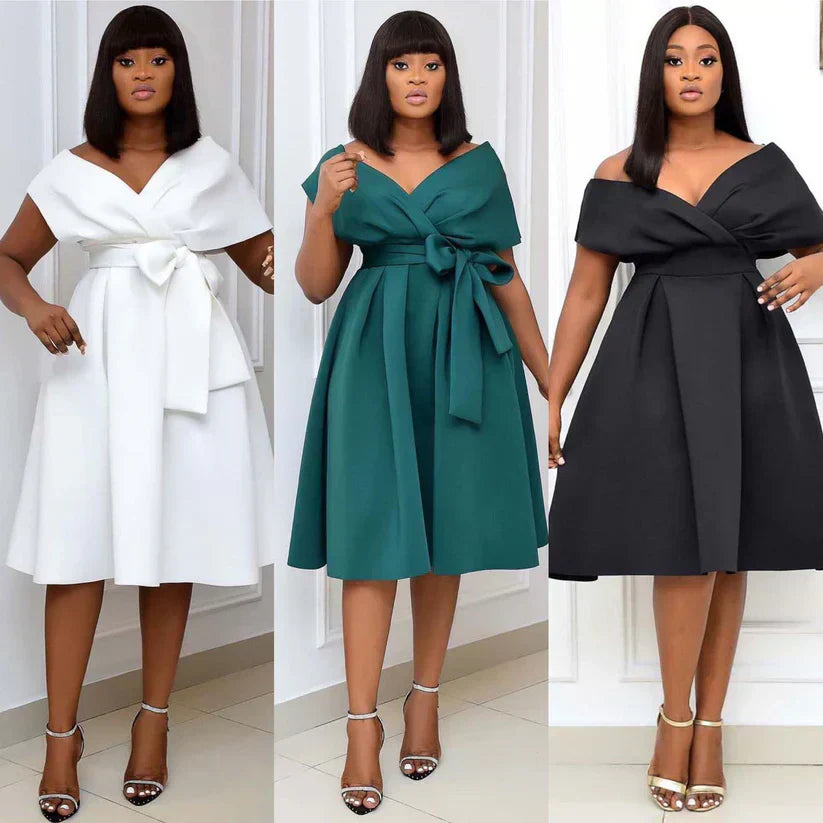Stylish A-line mini dress with short sleeves – Naila