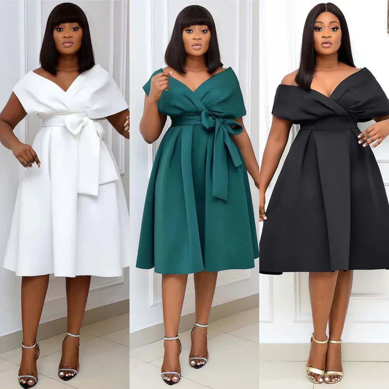 Stylish A-line mini dress with short sleeves – Naila