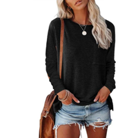 Women's long-sleeve shirt with crew neckline – Jaxony