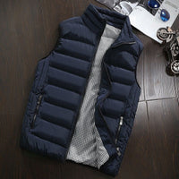 Water-repellent & Lined Men's Vest with Stand-up Collar – Henrik
