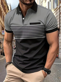 Gestreiftes Sommer-Polohemd für Herren – Damian