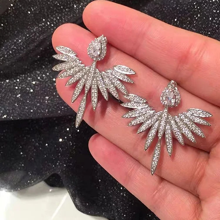 Silver Angel Wing Stud Earrings – Celeste