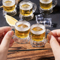 Transparente Mini-Bierkrüge 2er-Set (je 12 Stück) – MiniKrugSet Oktoberfest 2025