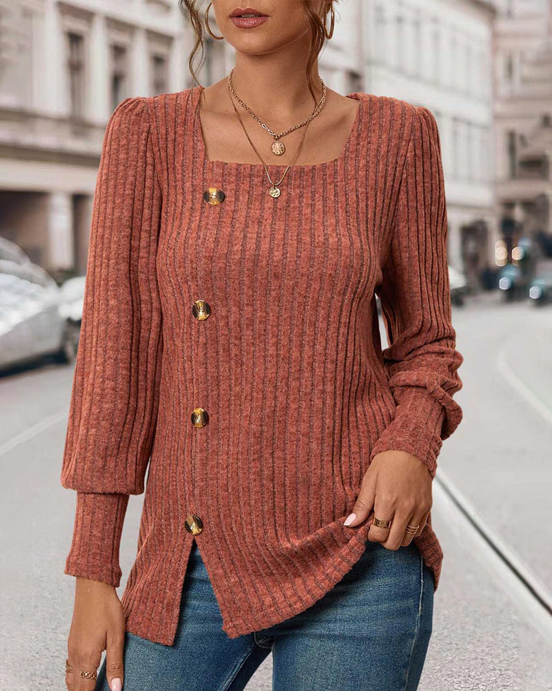 Top de punto para mujer con botones – Mireille