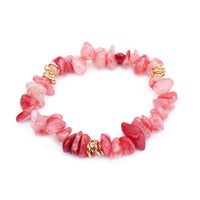 Stilvol armbånd af natursten og krystalperler - Celine