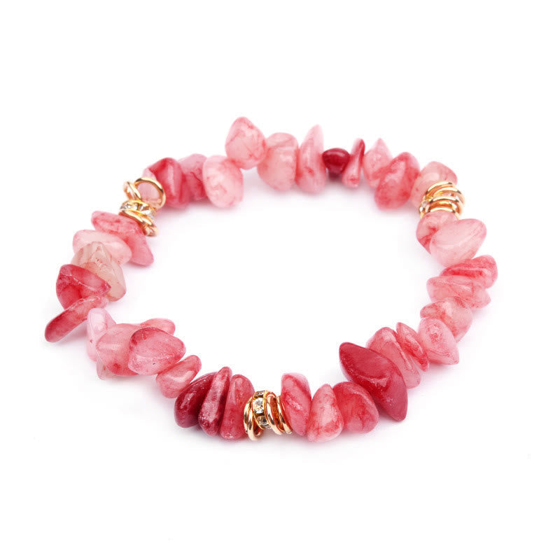 Stilvol armbånd af natursten og krystalperler - Celine