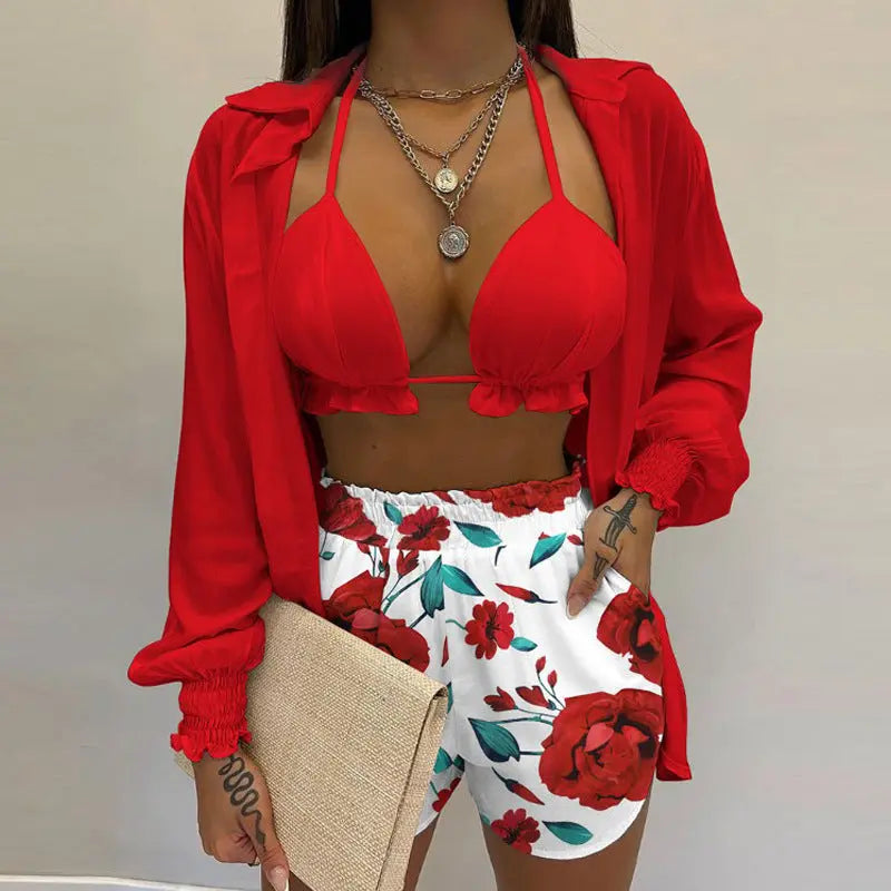 Stylish 3-piece summer outfit for beach and pool - TropenGlow