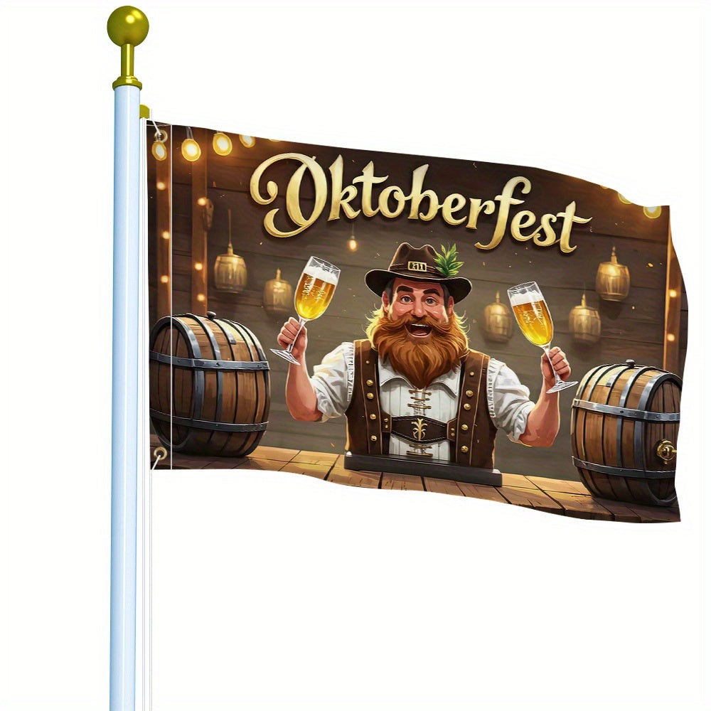 Oktoberfest Garden Flag – BeerFest Man Oktoberfest 2025