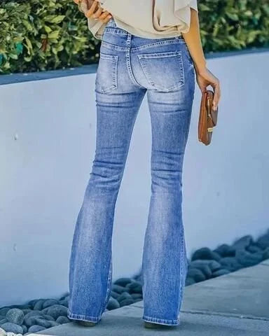 Trendy Denim Pants with High Waist - Mila