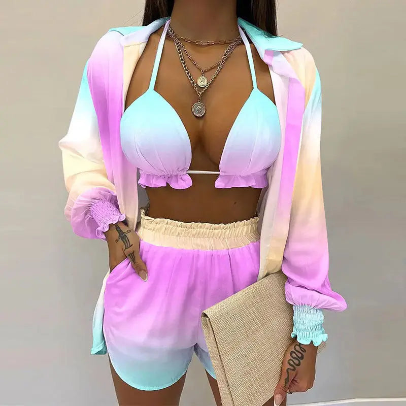 Stylish 3-piece summer outfit for beach and pool - TropenGlow