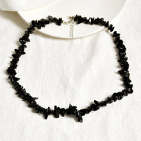 Stylishly Shaped Polished Crystal Necklace - Lina