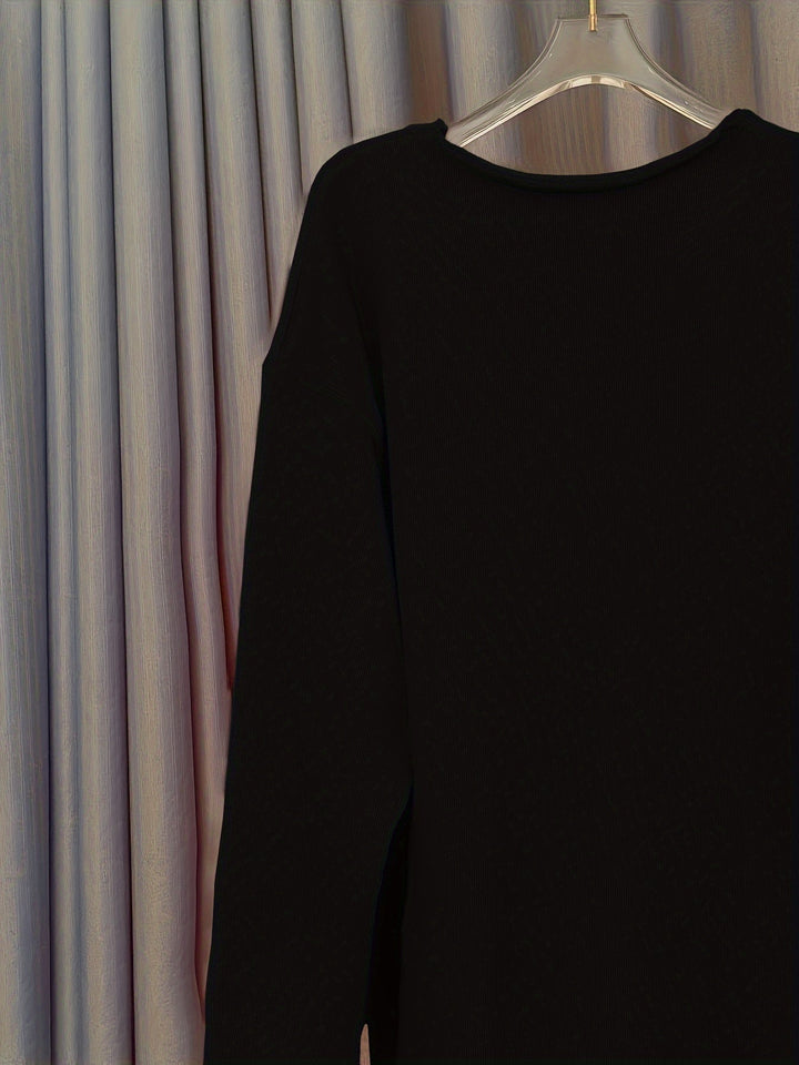 Women's Oversized V-Neck Sweater with Pattern – Alenia