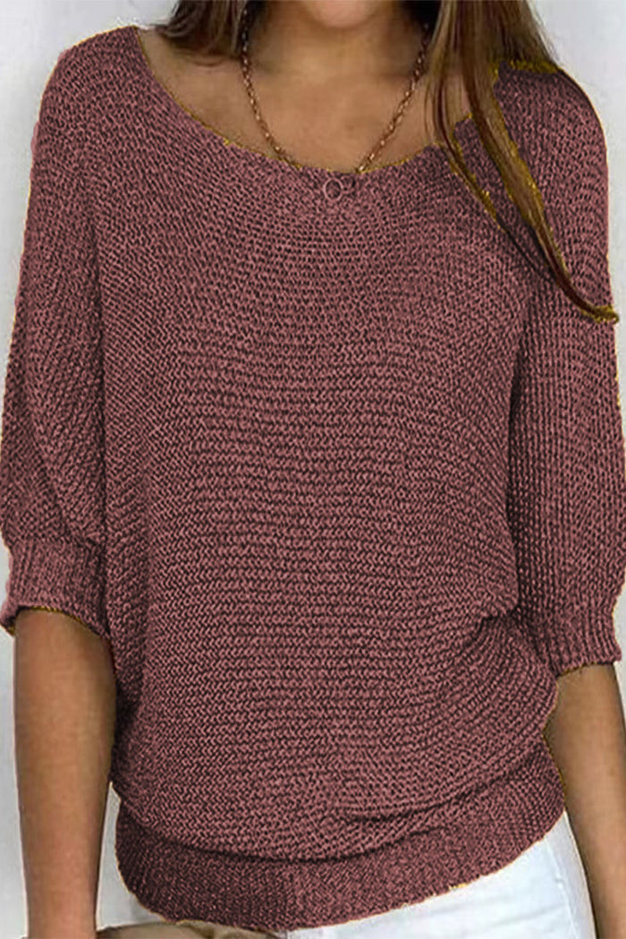 Knitted Sweater for Women with Batwing Sleeves and Loose Fit – Mira