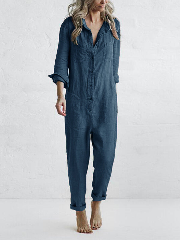 Casual jumpsuit – Liv | 100% bomuld, med praktiske lommer