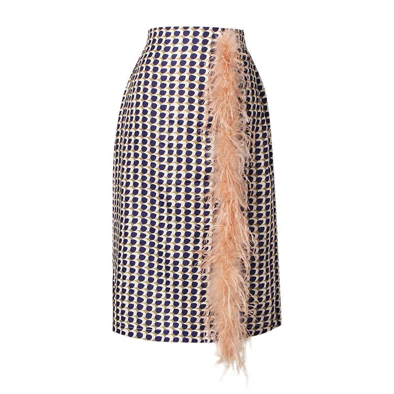 Conjunto de verano de gasa de dos piezas con cinturón y falda – Maurelle