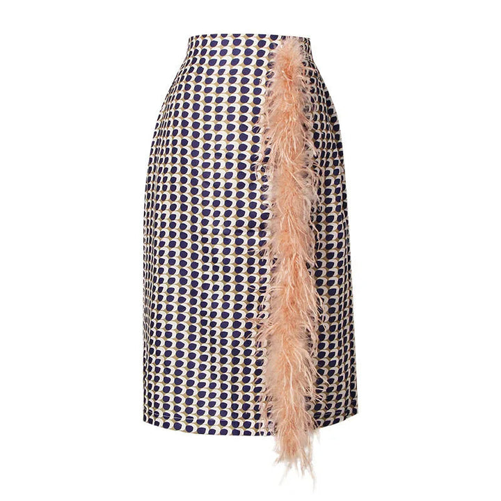Conjunto de verano de gasa de dos piezas con cinturón y falda – Maurelle