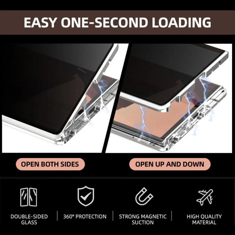 Funda protectora de vidrio magnética de doble cara – ClearLock (1+1 GRATIS)