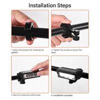 Super bright 180° bicycle light with integrated battery – Luminor