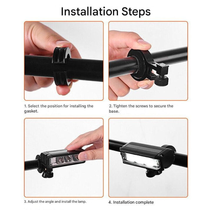 Super bright 180° bicycle light with integrated battery – Luminor