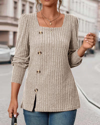 Top de punto para mujer con botones – Mireille