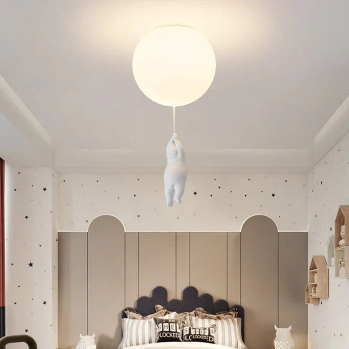 Lámpara de techo infantil con oso y globo - CloudBear