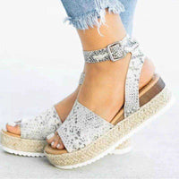 Women's Platform Espadrille Sandals with Wedge Heel & Straps – Livia