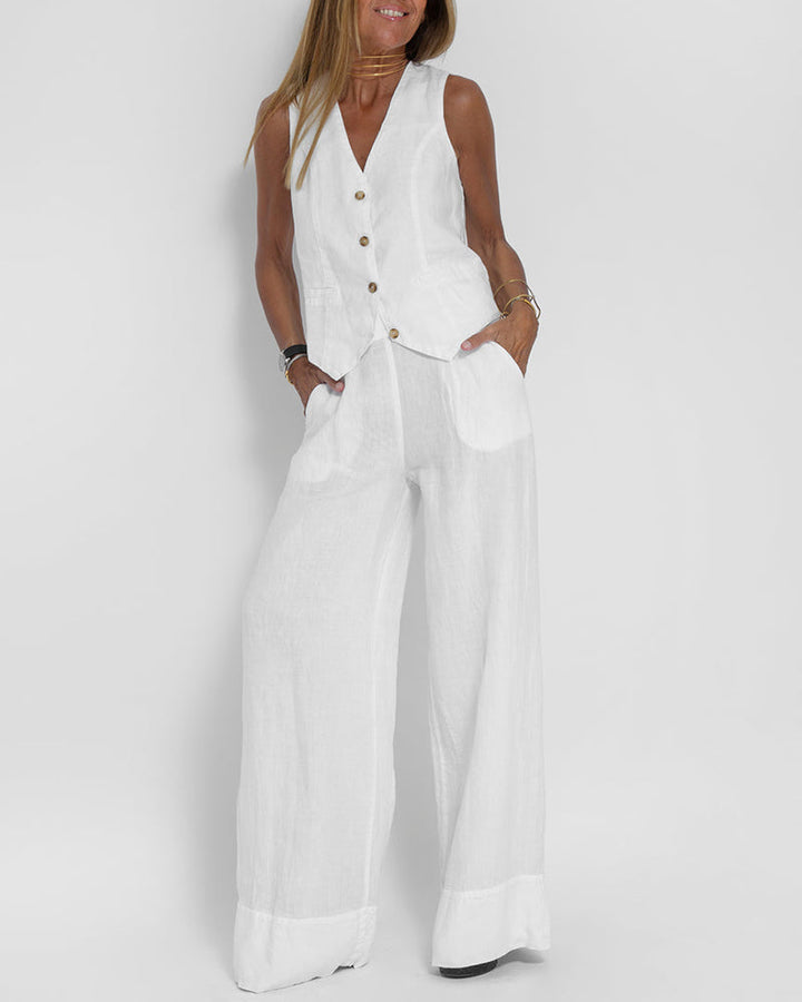 Women's summer set with top and shorts – Esmee