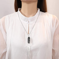 Stylish Crystal and Tree of Life Gemstone Necklace – Elara