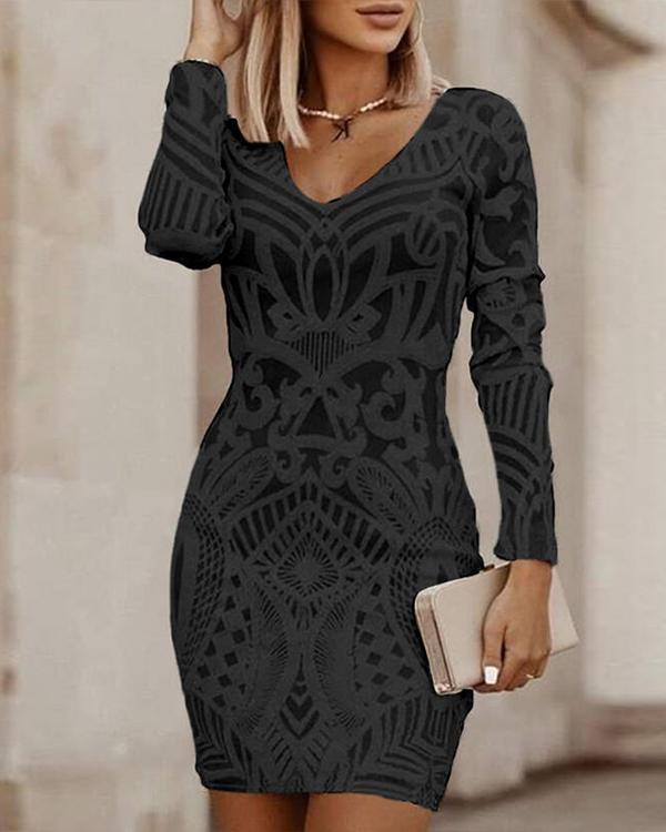 Style dress mini with V-neck - Sienna