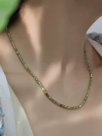 Olive Green Cubic Zirconia Necklace – Celeste