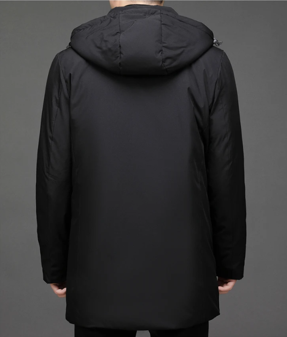 Classic down jacket with hood – Victor